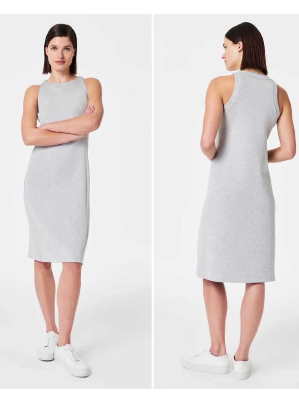 SPANX || AirEssentials Tank Midi Dress Gray Medium